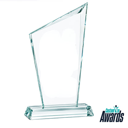 Pic Incliné | Trophée en cristal gravé personnalisé