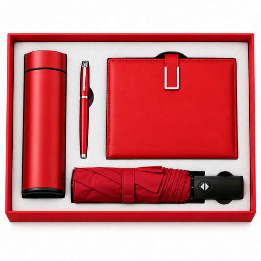 Crimson Executive | Customized Red Corporate Gift Set