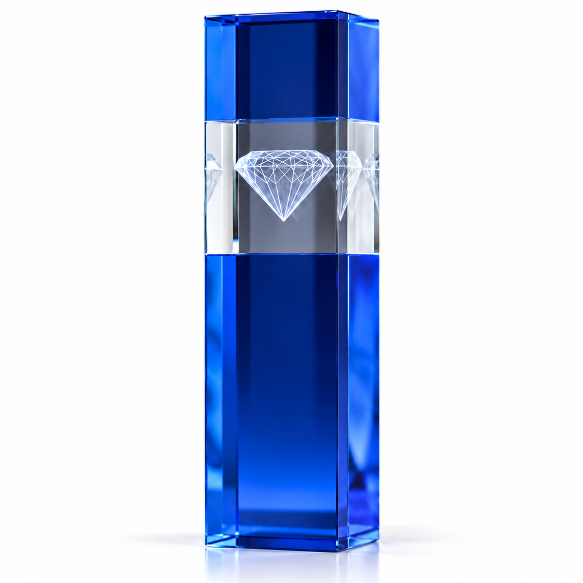 Sapphire Crest | Custom Crystal Sales Achievement Award