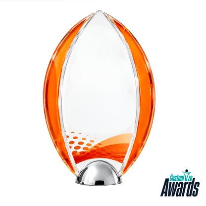 Orange VividPrint | Employee Recognition Crystal Award