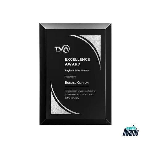 Premium Black and Silver Plaque Award | Affordable Employee Recognition