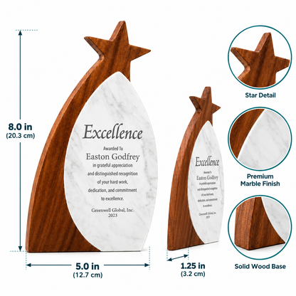 Star Marble | Mitarbeiter-Dankesplaketten aus Holz