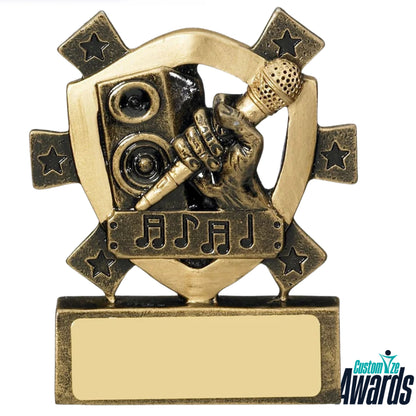 Mini Karaoké | Trophée Bouclier Gravé sur Mesure pour Concours de Chant
