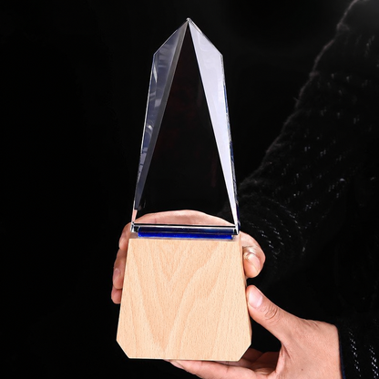 Gratitude Peak | Thanksgiving Crystal and Wood Appreciation Award