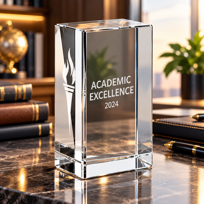 Lumina Prism | Plaque trophée en verre