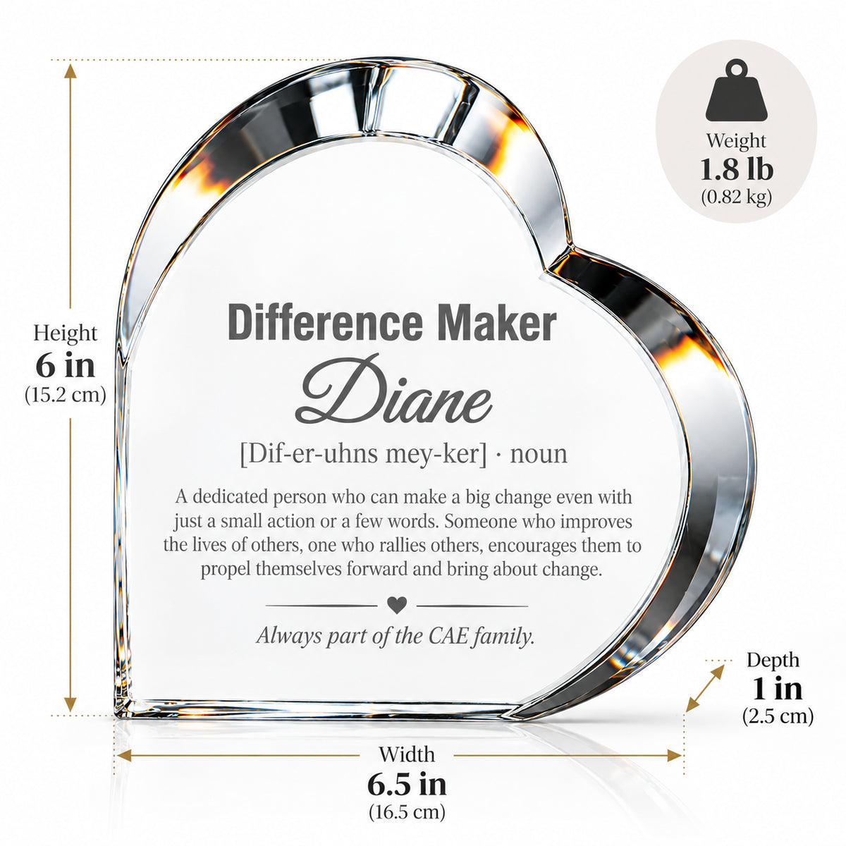 Difference Maker | Employee Impact Recognition Crystal Award