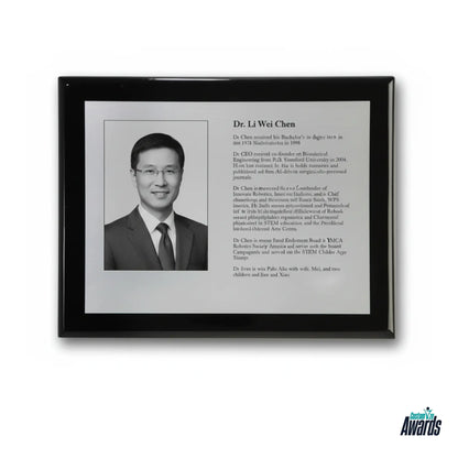 Ebony Impact Portrait Plaque