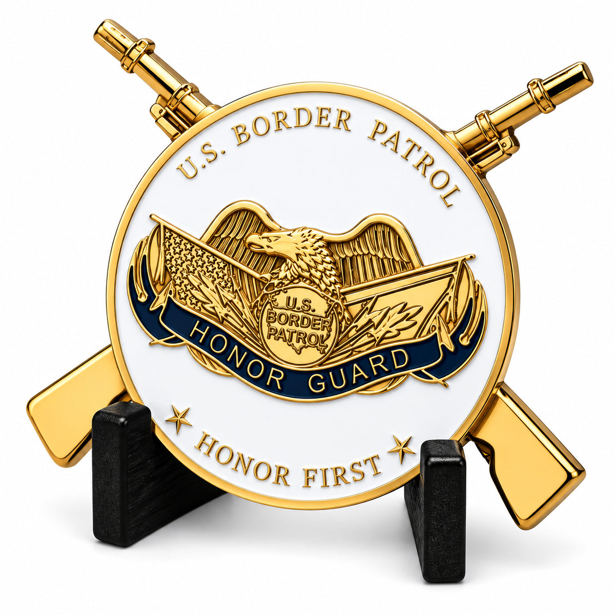 Border Patrol | Personalized Law Enforcement Gold Challenge Coin