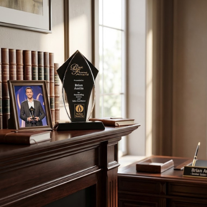 Executive Engraved Tuxedo Flame Award