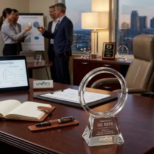 Personalized Corona Crystal Award Trophy with Custom Engraving