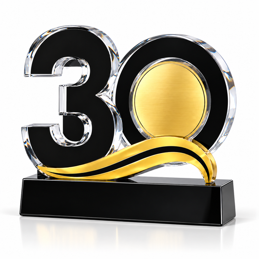 Milestone 30 | Custom 30th Anniversary Impact Award Trophy