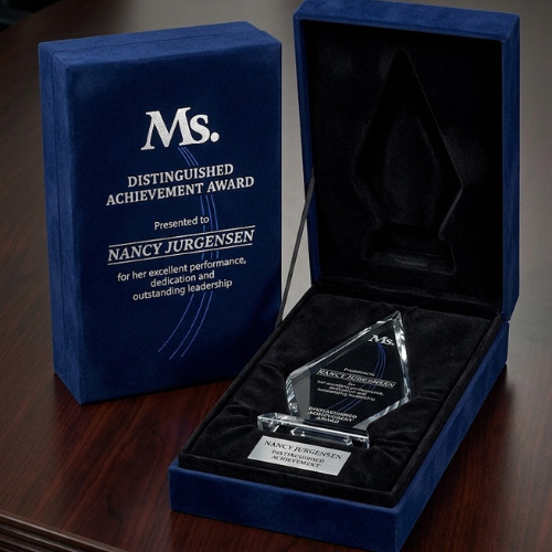 Personalized Solitaire Crystal Award