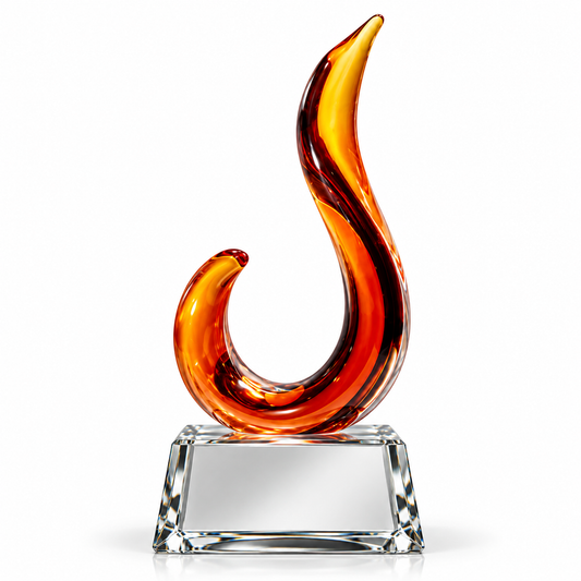 Ember Curve | Custom Art Glass Recognition Award