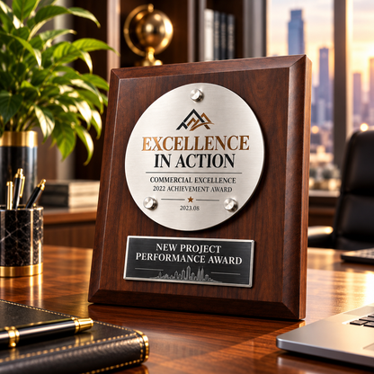 Enterprise Progress | Custom Wood Achievement Plaque