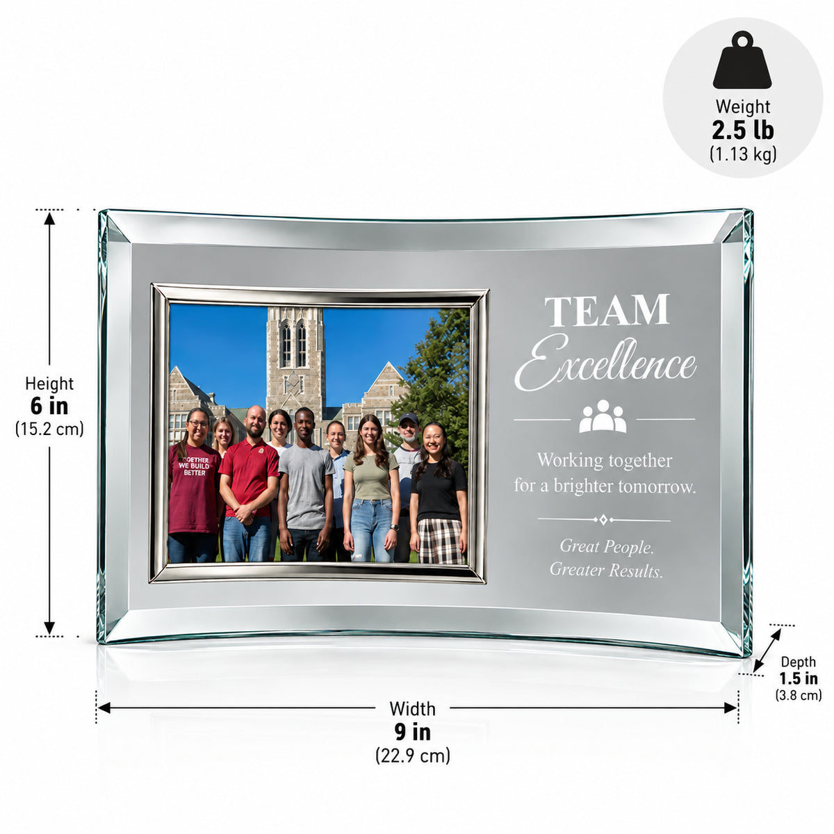 Curved Crystal | Personalized Corporate Recognition Award