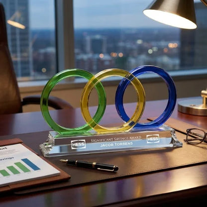 Personalized  Trident Crystal Award