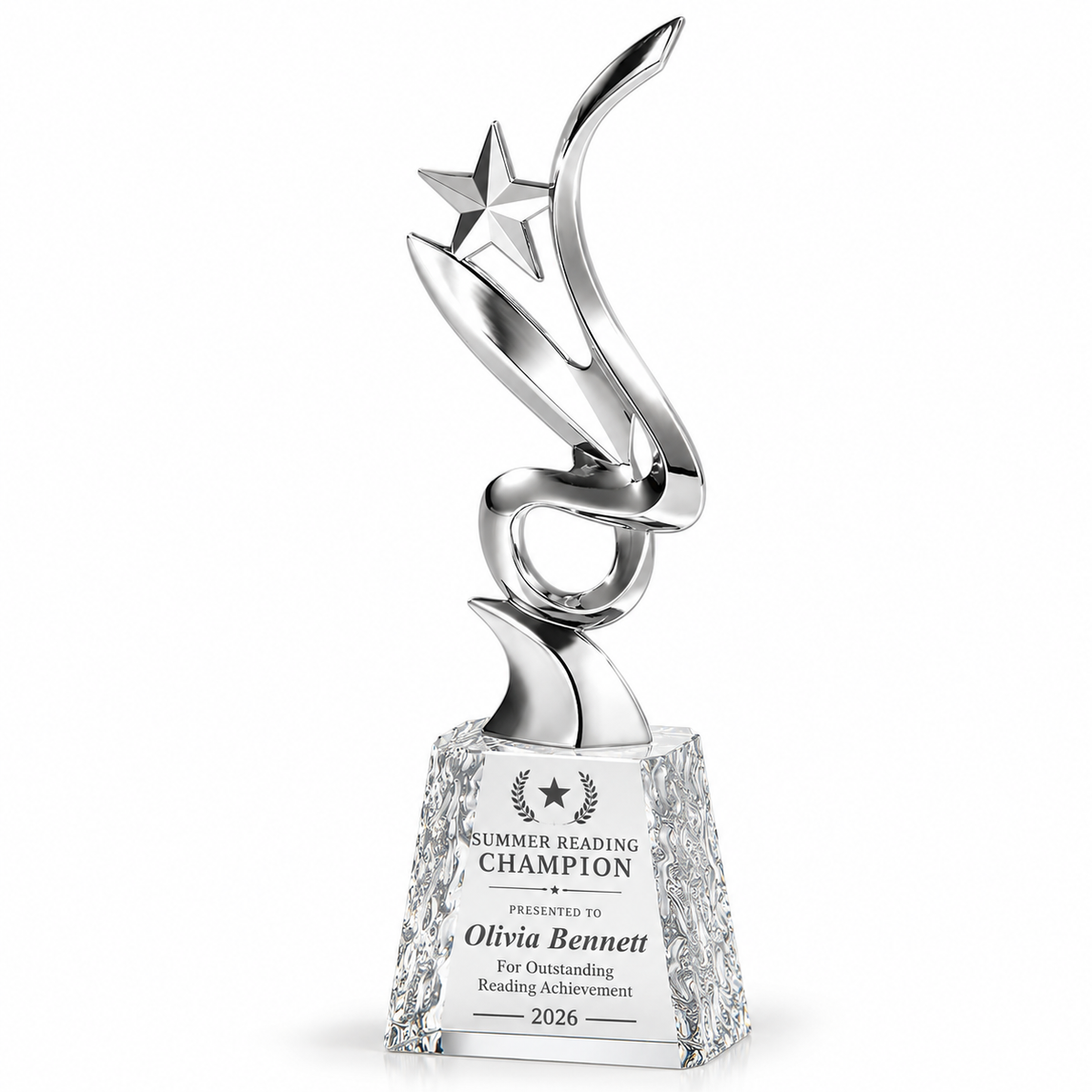 Silver Pirouette | Customized Employee Recognition Trophies With Engraving
