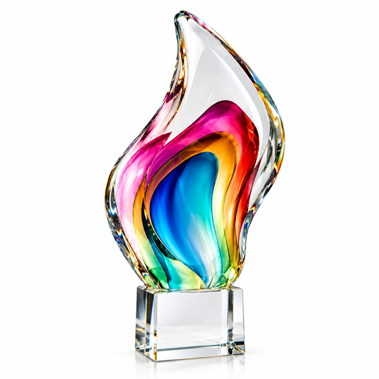 Aurora Flame | Custom Art Glass Achievement Award