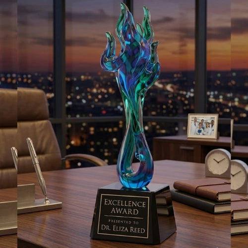 Azure Torrent Flame Crystal Award