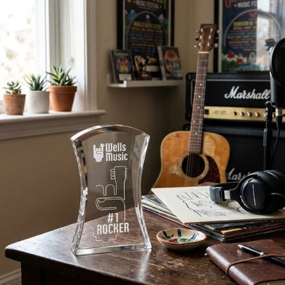 Personalized Harcourt Crystal Award Trophy with Custom Engraving