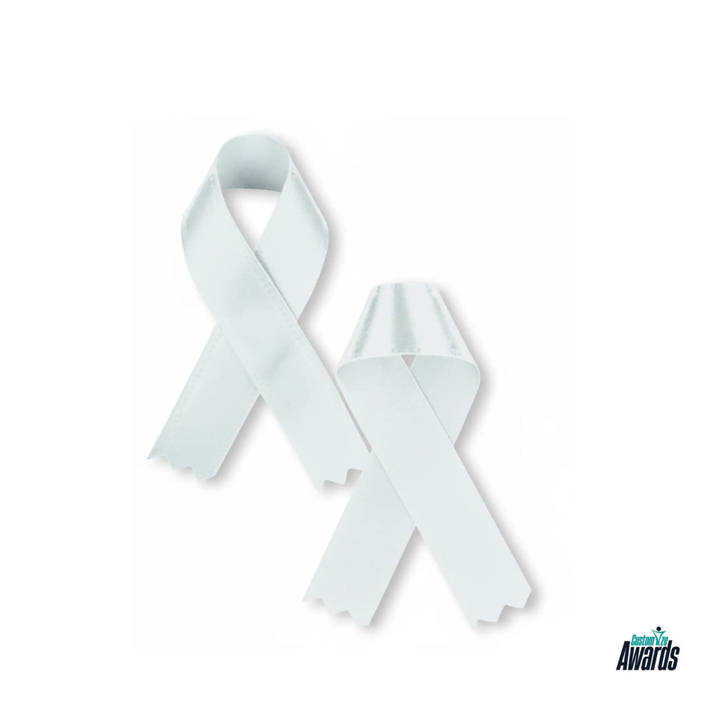White Awareness | Custom Recognition Ribbon Medal