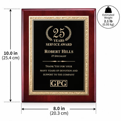 Gemstone Rosewood | Custom Executive Recognition Plaque