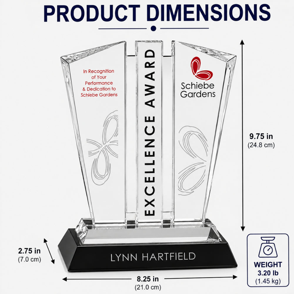 Aristocrat Cristal | Trophée en cristal gravé personnalisé
