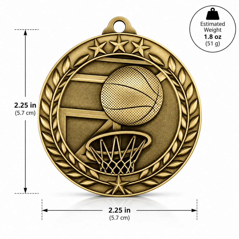 Large Star | Personalized Star Soccer Medal for Athletic Achievement