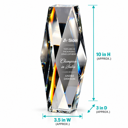 Liberty Facet | Veterans Day Clear Crystal Military Recognition Award
