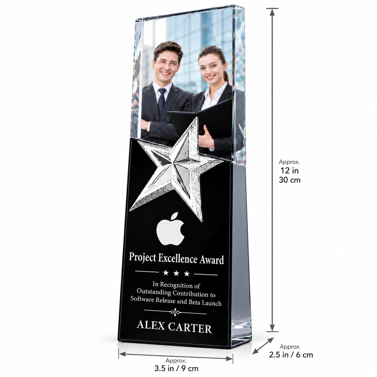 Liberty Legacy | Veterans Day Crystal and Metal Military Recognition Award