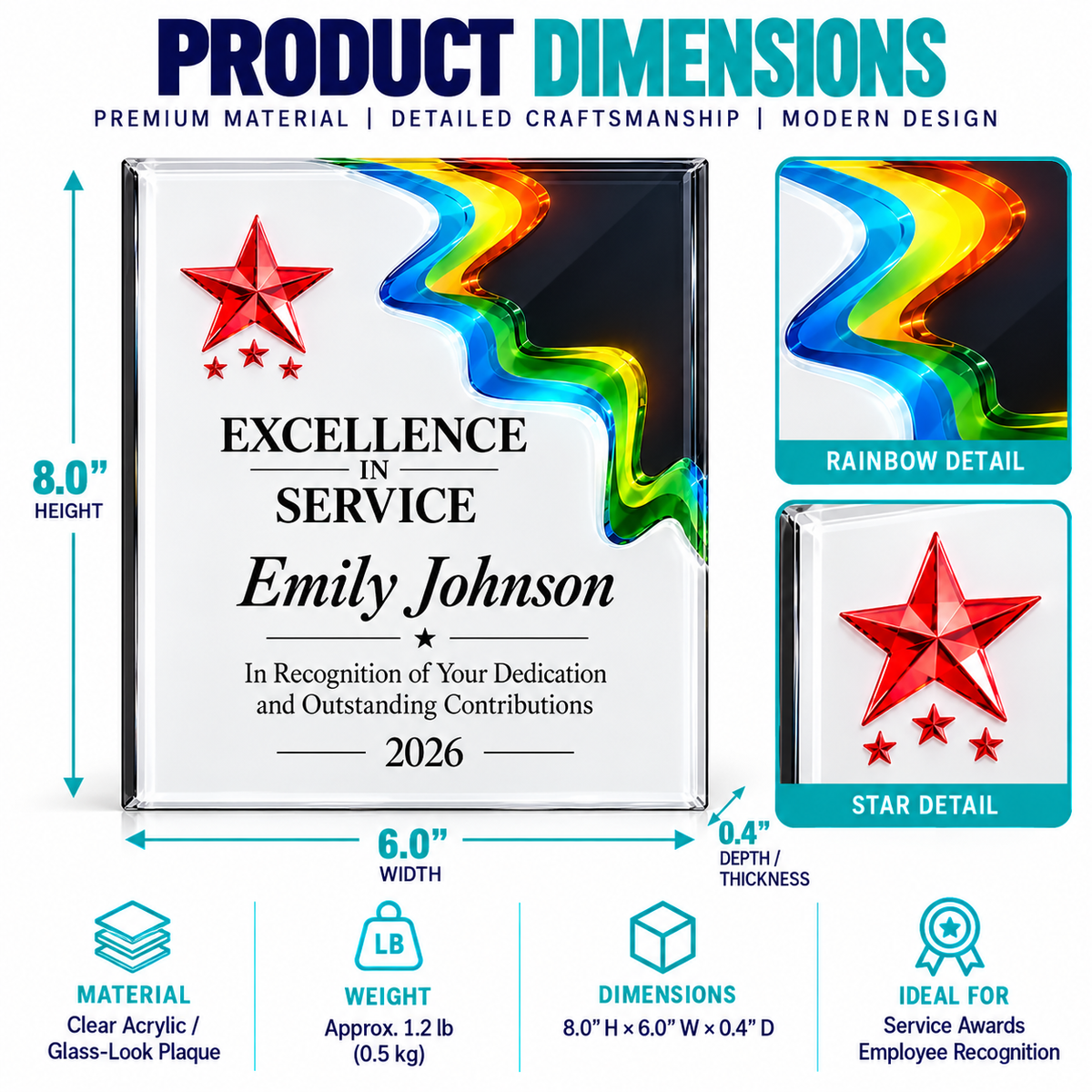 Partnership Horizon | Custom Crystal Partner Recognition Plaque