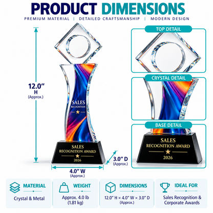 Prism Velocity | Custom Crystal Sales Recognition Award