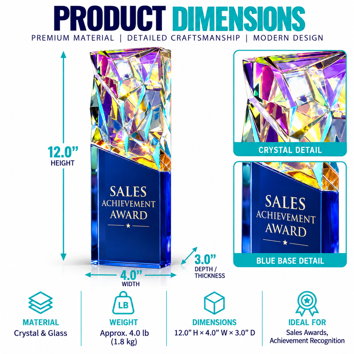 Prism Legacy | Custom Crystal Sales Achievement Award