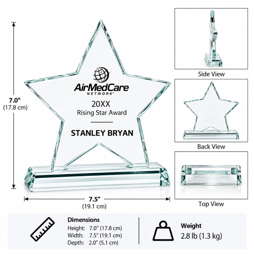Crystal Star | Personalized Engraved Recognition Award