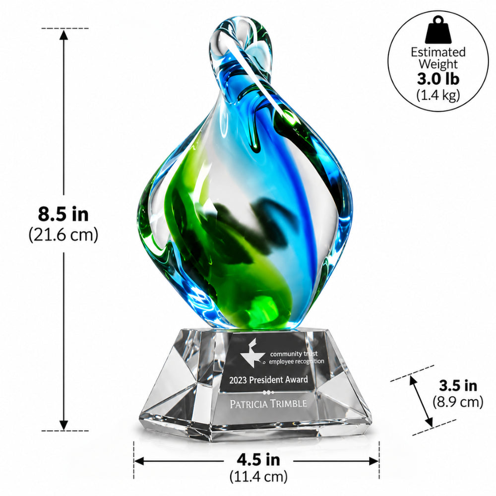 Aurora Glass | Excellence Recognition Trophy
