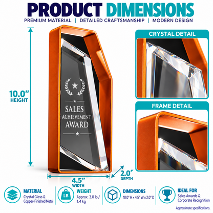 Ember Crest | Custom Crystal Sales Achievement Award