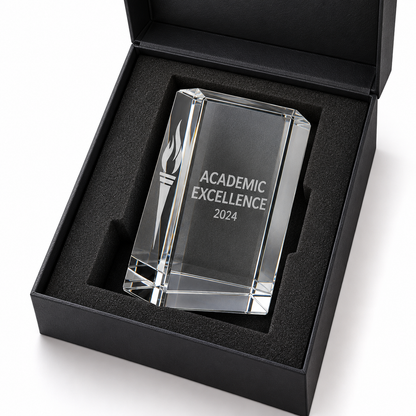 Lumina Prism | Plaque trophée en verre