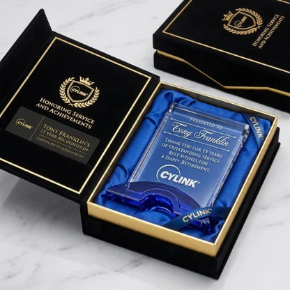 Personalized Greenbury Indigo Rectangle Award
