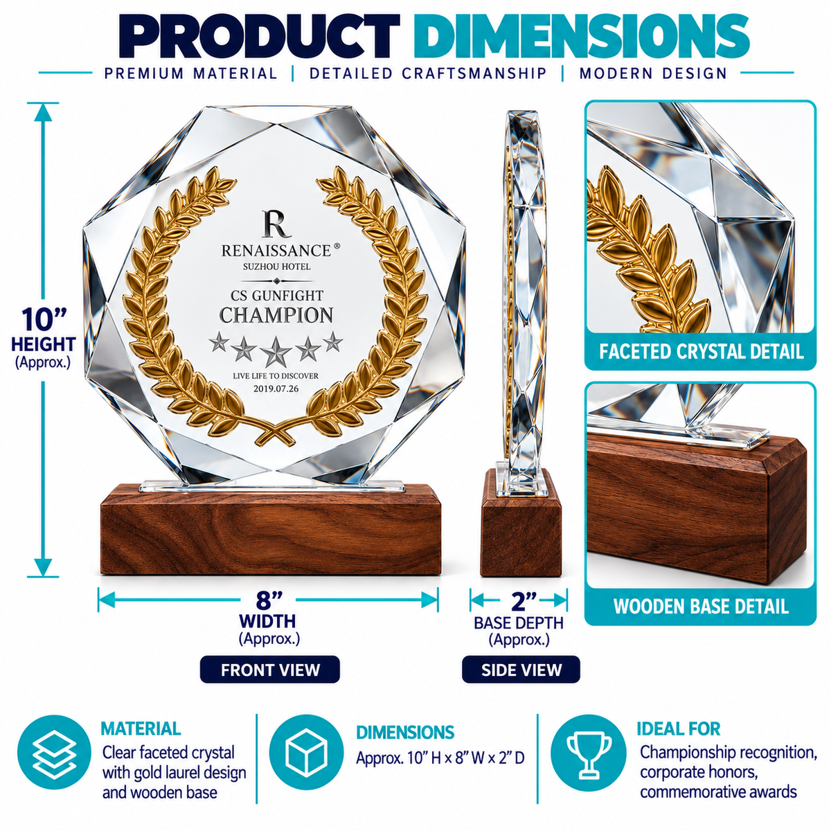 Laurelstone Prestige | Crystal Thanksgiving Corporate Recognition Award