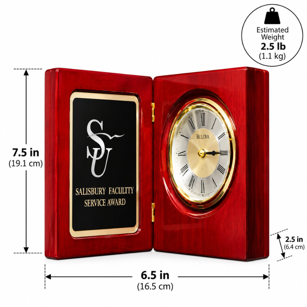 Crimson Clock | Crystal Awards for Executive Achievement