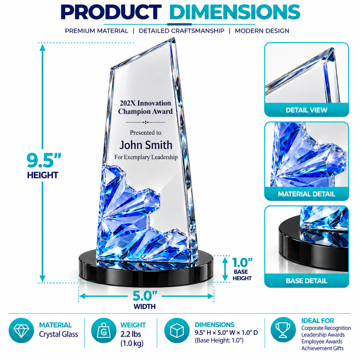 Peak Mark | Glass Acrylic Recognition Plaque