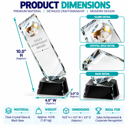 Globalcrest Summit | Custom Crystal Sales Achievement Award