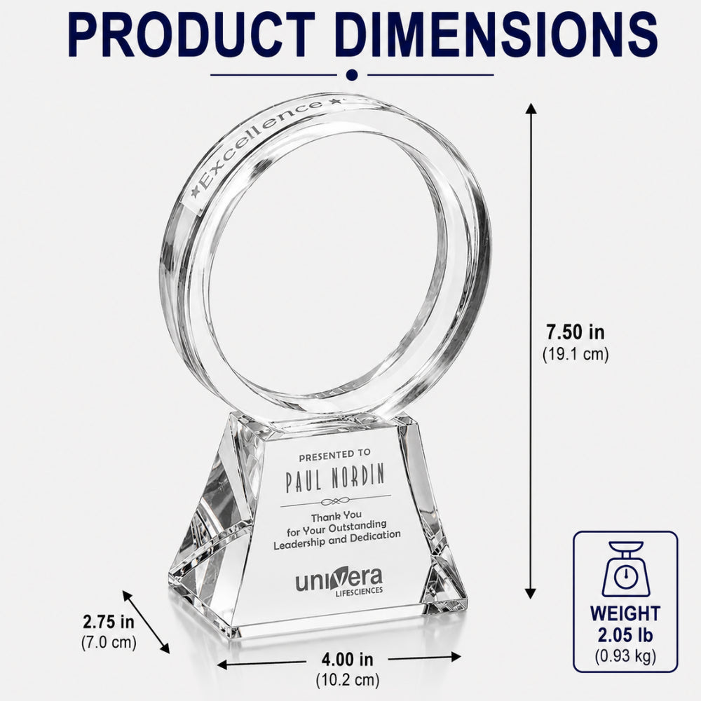 Corona Crystal | Trophées en cristal gravés sur mesure