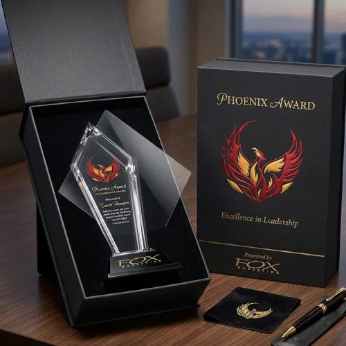 Executive Engraved Signature Peak Crystal Award