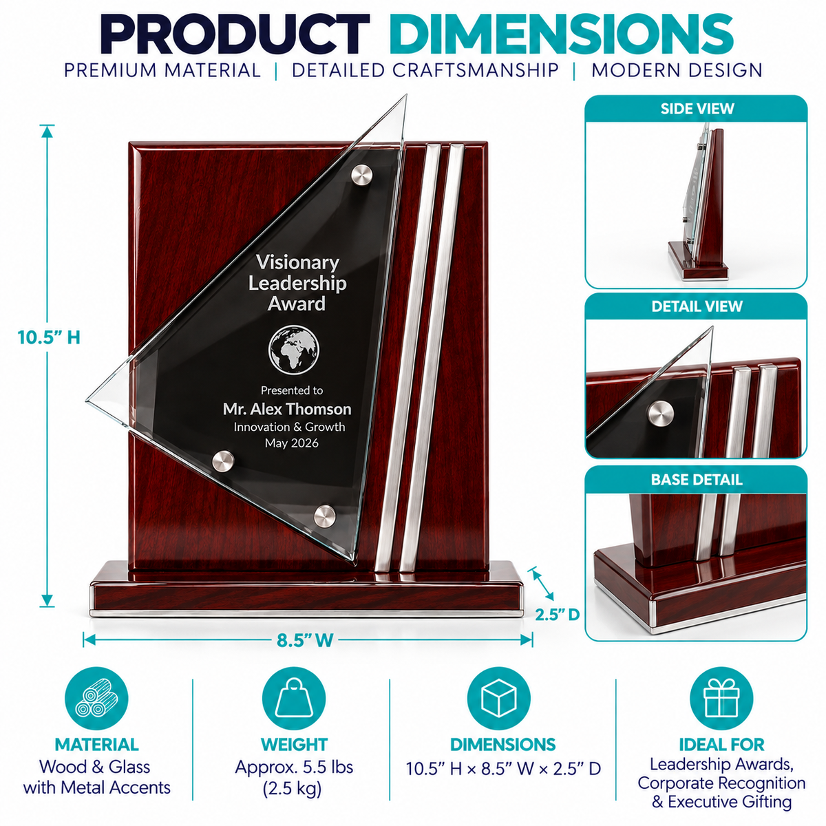 Rosewood Executive | Corporate Recognition Plaque