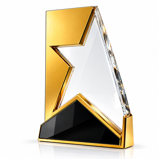 Star Crest | Excellence Achievement Crystal Award