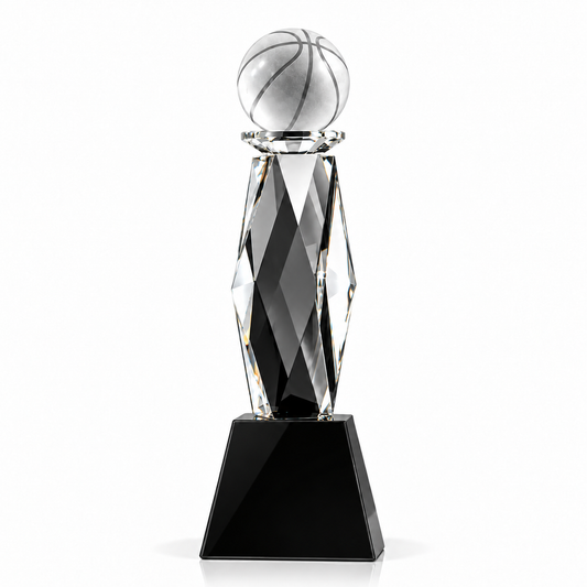 Crystal Hoops | Custom Basketball Community Impact Award Trophy