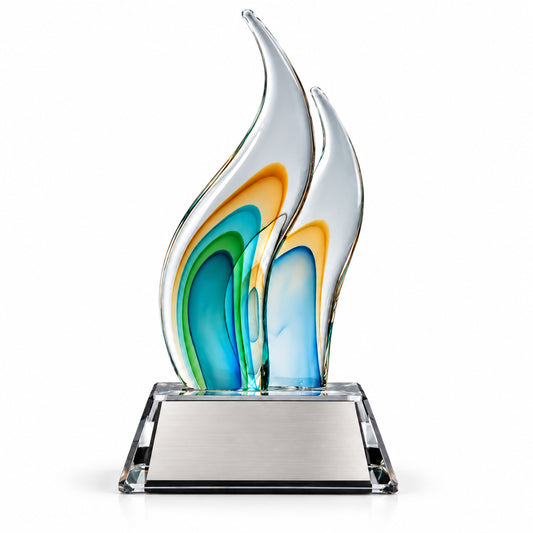 Twin Flame | Custom Art Glass Recognition Award