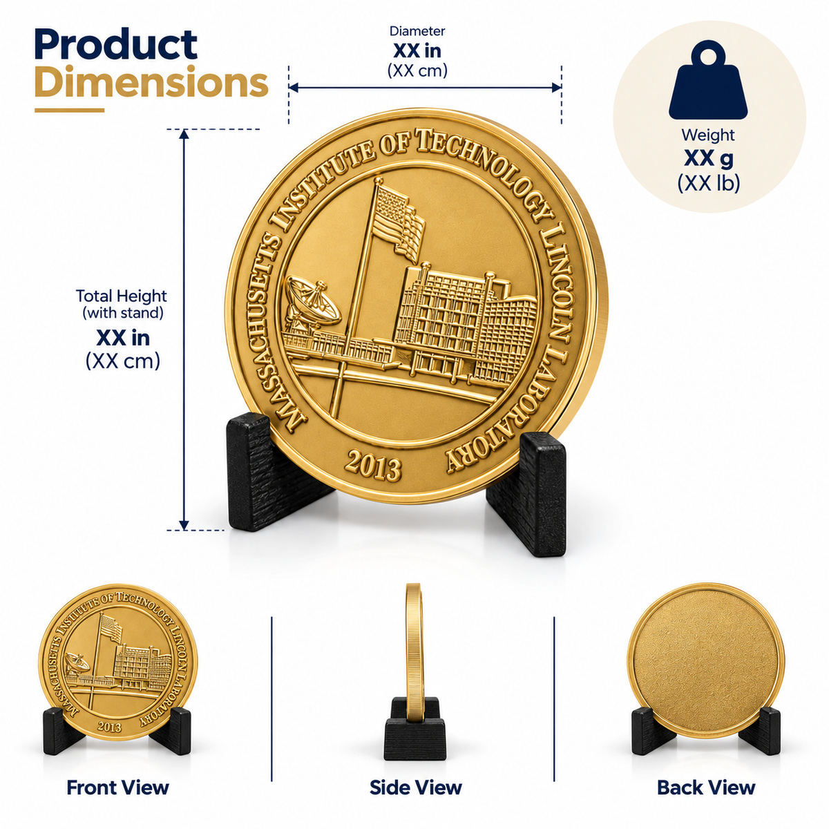 Gold Challenge | Satin Gold Executive Leadership Recognition Challenge Coin