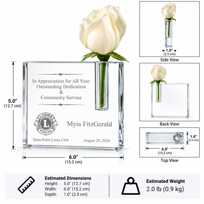 Community Rose | Community Service Appreciation Glass Award